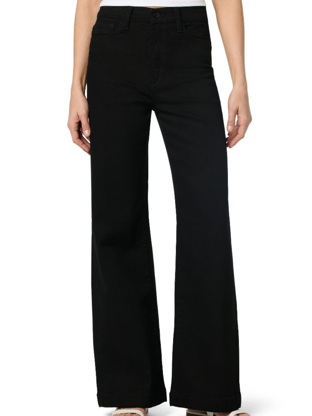 NWOT Joe's Wide Leg Jeans High Rise Stretch Jet Black Rinse 26 (31.5" Inseam)